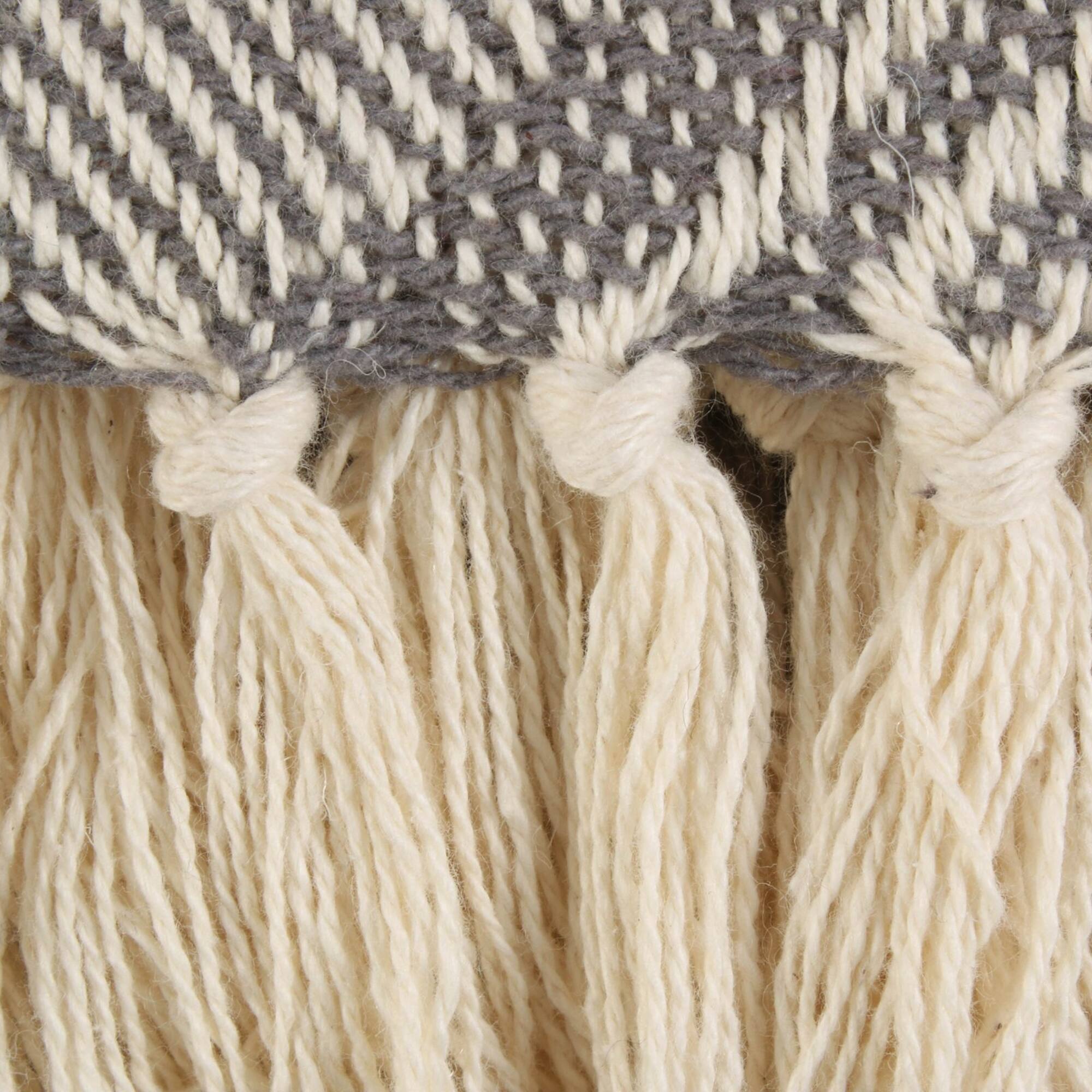 DII® Gray Basket Weave Woven Throw